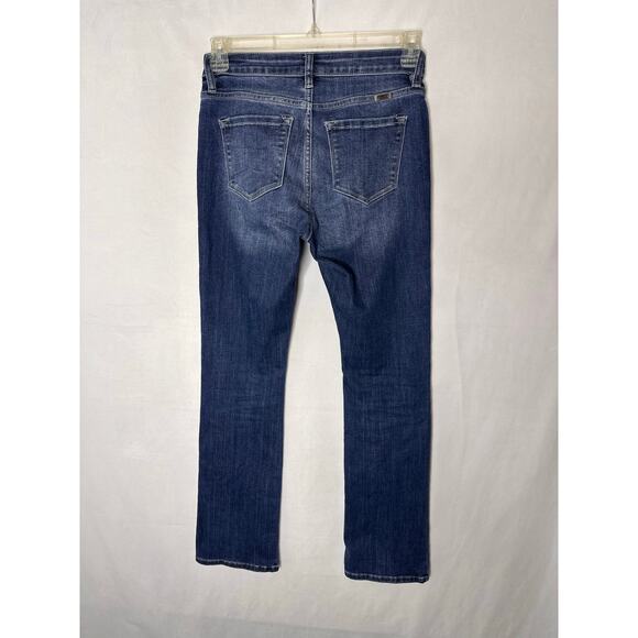 Kancan Jeans High Rise bootcut Medium Dark wash denim Stretch Whiskered Size 27 - Picture 3 of 5
